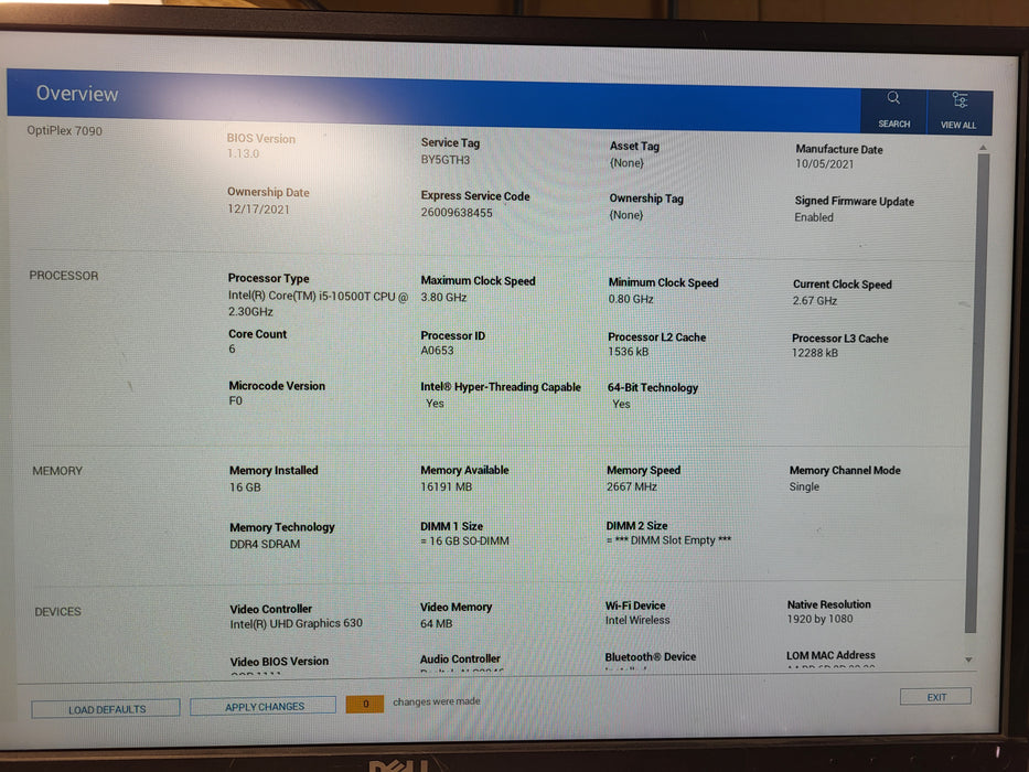 Dell OptiPlex 7090 Micro | Intel Core i5-10500T, 16GB DDR4, 512GB NVMe, Wi-Fi
