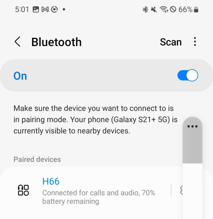 H66 True wireless earbuds with charging case _