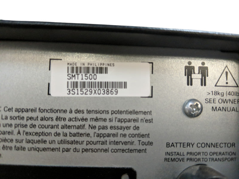 APC SMT1500 Smart-UPS LCD Tower UPS - No Battery