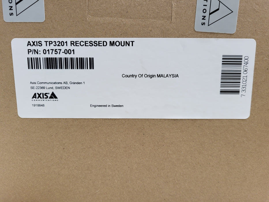 Axis Communications TP3201 Recessed Mount 01757-001 1918848
