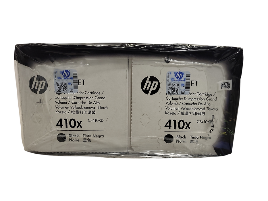 Lot of 2x HP 410X (CF410X) LaserJet Black Toner Cartridge - Sealed