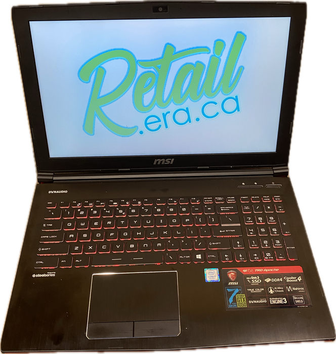 MSI MS-16J9 GE62 7RD APACHE i7-7700HQ GTX1050 2GB GPU 16GB RAM 256GB SSD
