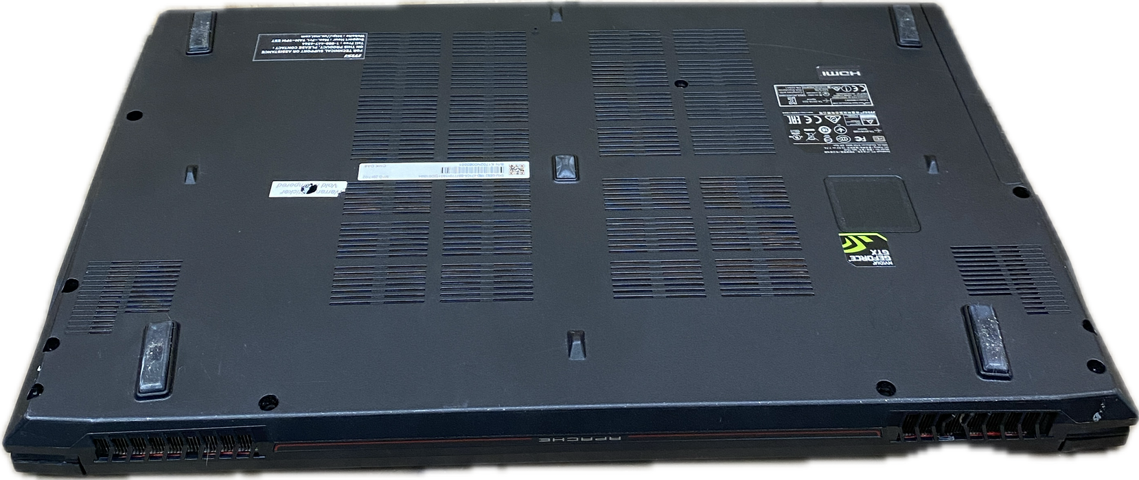 MSI MS-16J9 GE62 7RD APACHE i7-7700HQ GTX1050 2GB GPU 16GB RAM 256GB SSD