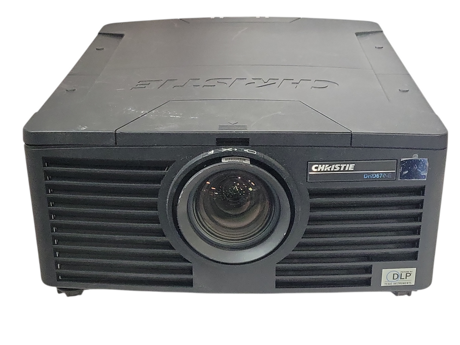 Christie DHD670-E Dual Lamp DLP Zoom Lens Projector 733 Lamp Hours, No remote