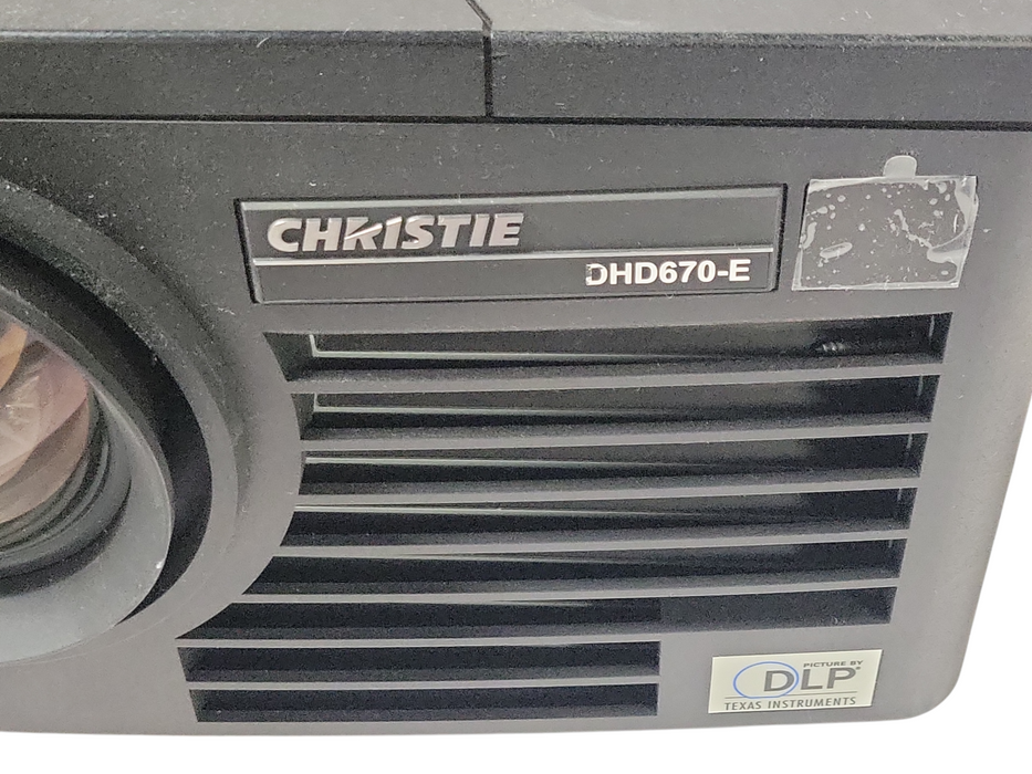 Christie DHD670-E Dual Lamp DLP Zoom Lens Projector 733 Lamp Hours, No remote