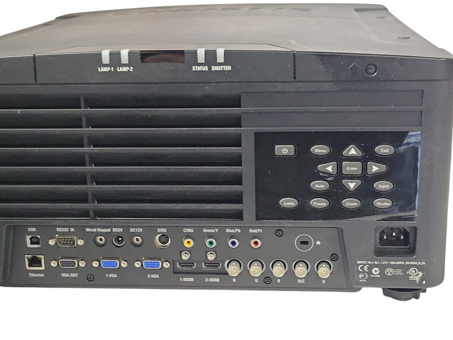 Christie DHD670-E Dual Lamp DLP Zoom Lens Projector 733 Lamp Hours, No remote