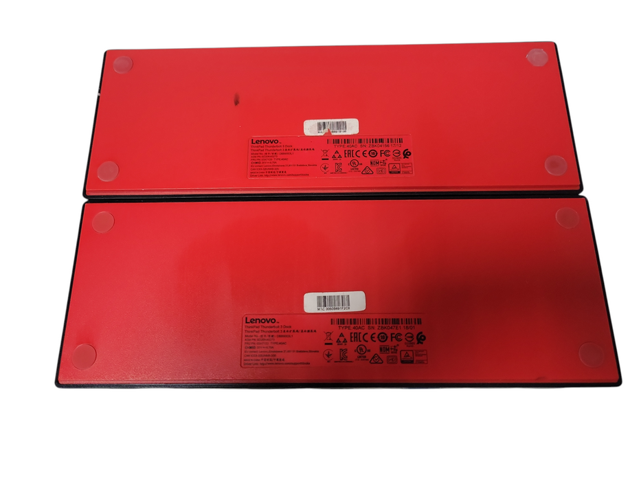 LOT of 2x Lenovo ThinkPad Thunderbolt 3 Dock Type 40AC DBB9003L1