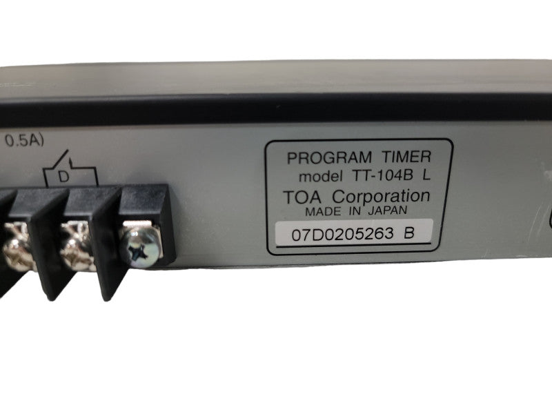 TOA TT104B Program Timer Sound System | Made in Japan
