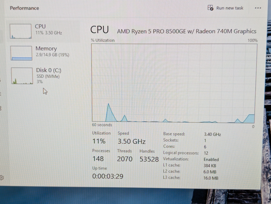 Custom PC MSI PRO B650 -P WiFi AMD Ryzen 5 8500GE AM5 16GB DDR5 500GB NVMe
