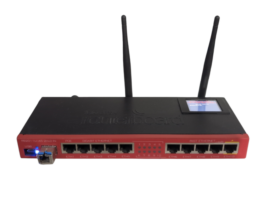 Mikrotik Routerboard RB2011UiAS-2HnD-IN Ethernet Router, No AC Adapter