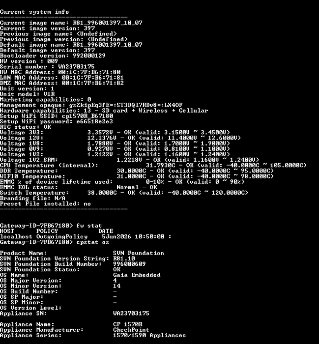 Check Point 1570R Network Firewall Appliance V-81WLR