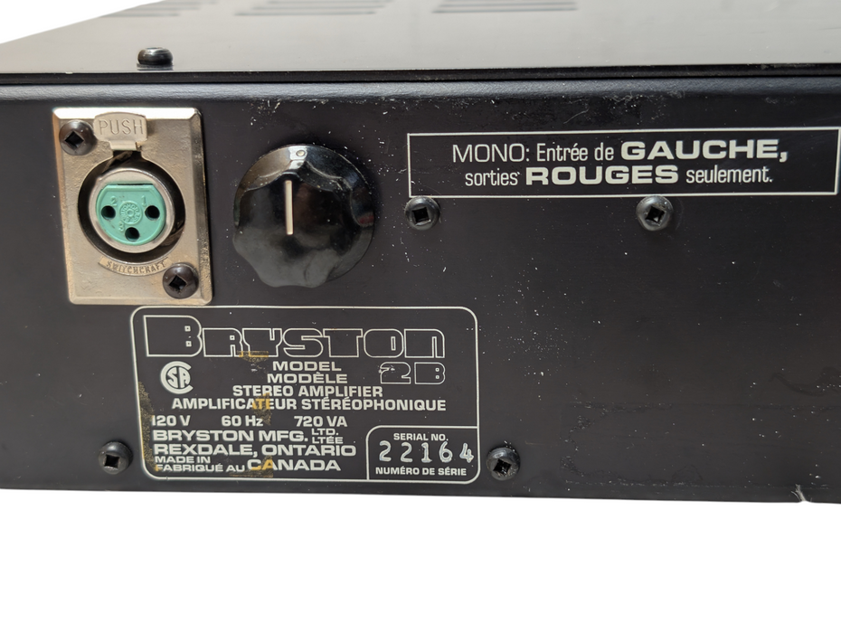 Bryston 2B Dual Channel Stereo Power Audio Amplifier