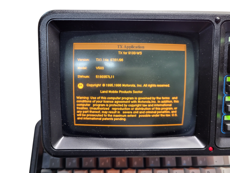 Vintage Motorola MDT-9100 Mobile Data Termial 9100-386 Mobile Workstation