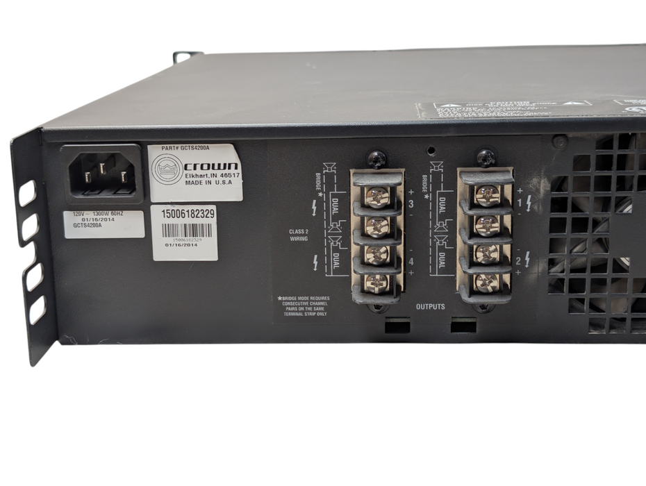 CROWN CTs 4200 Professional 4 Channel Audio Power Amplifier