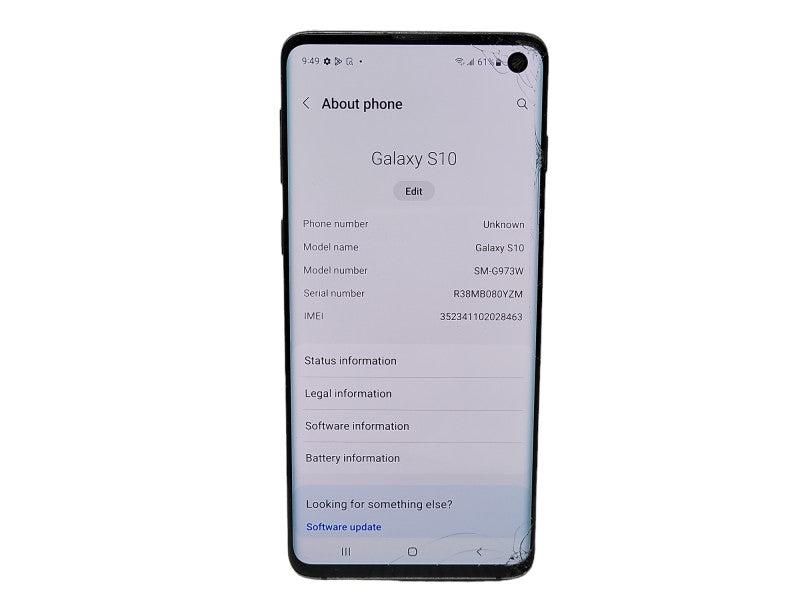 Samsung Galaxy S10 128GB (SM-G973W) - READ $