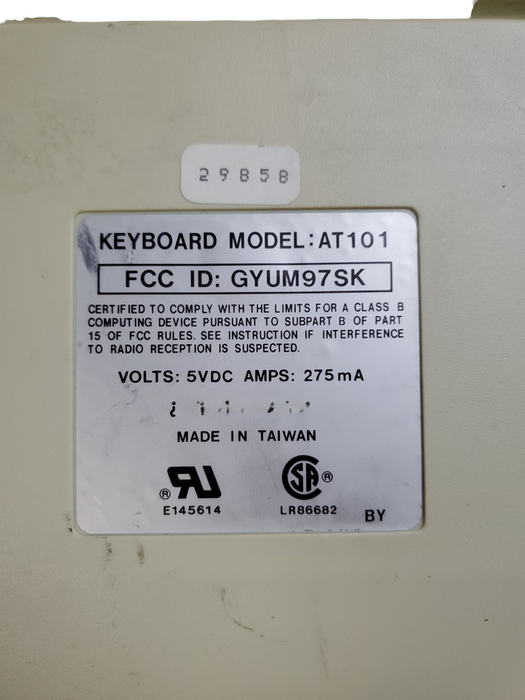Vintage Dell PS/2 Keyboard Model AT101