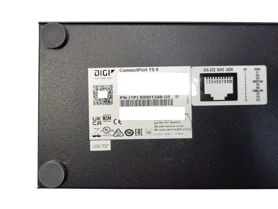 DIGI 50001346-04 CONNECTPORT TS 8 TERMINAL SERVER No AC