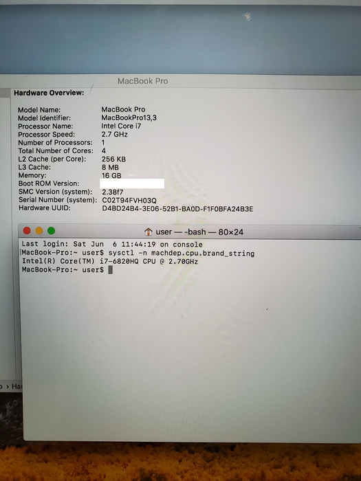 Apple MacBook Pro A1707 2016 15.4" Laptop i7-6820HQ 16GB RAM 512GB NVMe READ