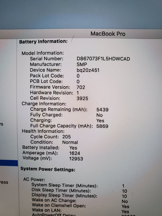 Apple MacBook Pro A1707 2016 15.4" Laptop i7-6820HQ 16GB RAM 512GB NVMe READ
