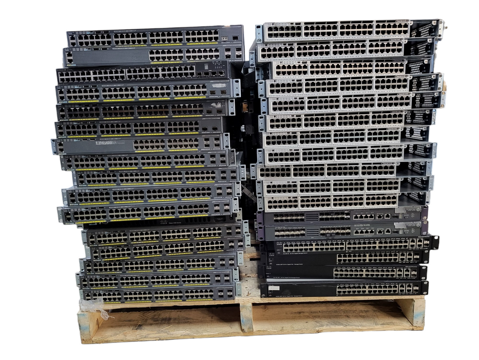 Lot of 100x Various Brands assorted Switches and Firewalls/Router READ