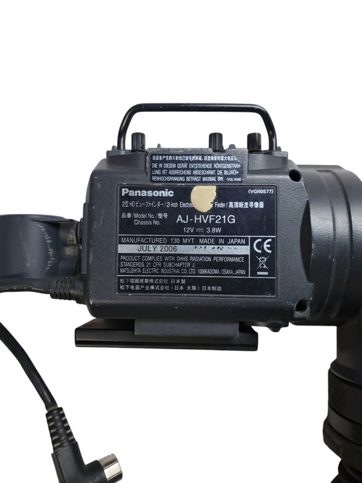 Panasonic AJ-HVF21G Electronic HD High Definition Viewfinder *READ*