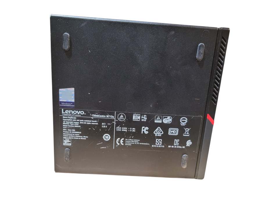 Lenovo ThinkCentre M715q Gen2 | Ryzen 5 PRO 2400GE 3.20GHz 8GB DDR4 256GB SSD