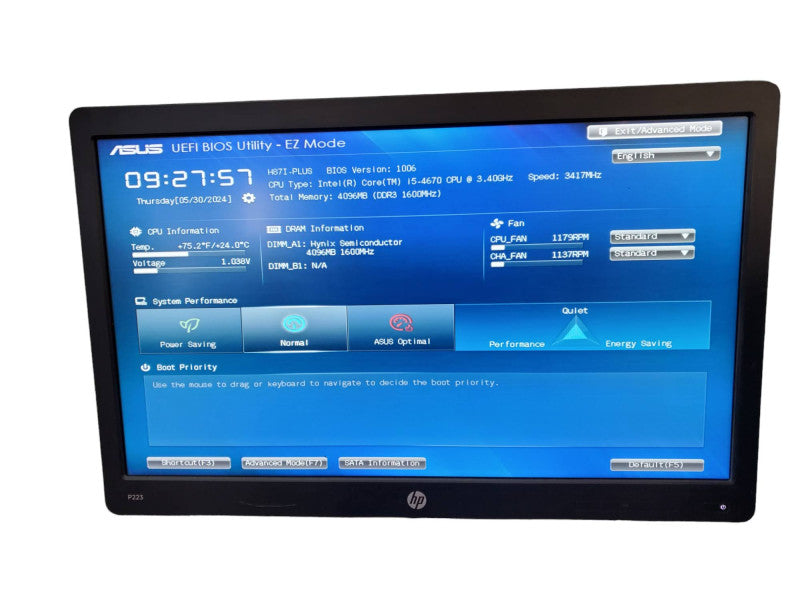 Custom Tower Desktop i5-4670 4GB RAM GT610 2GB NO HDD @