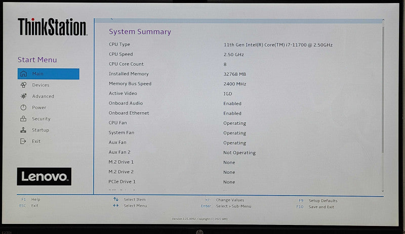 Lenovo ThinkStation P350, i7-11700 2.50GHz 8C, 32GB DDR4, 512GB NVMe, 4TB HDD
