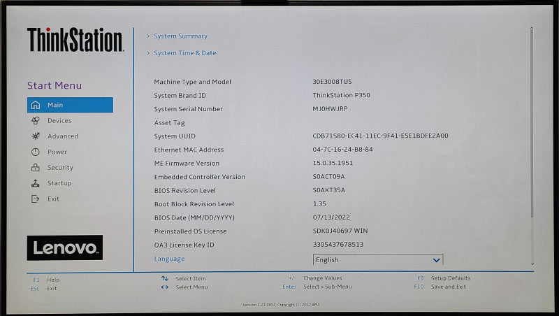 Lenovo ThinkStation P350, i7-11700 2.50GHz 8C, 32GB DDR4, 512GB NVMe, 4TB HDD