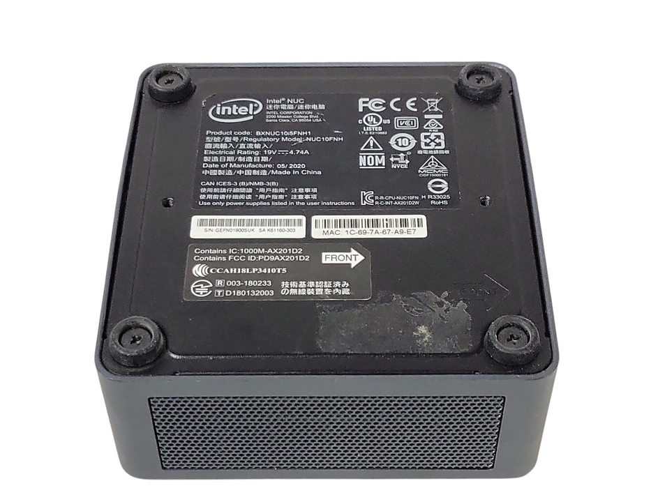 Intel NUC BXNUC10i5FNH1 Core i5-10210U 1.60GHz, 8GB RAM 256GB NVMe, READ