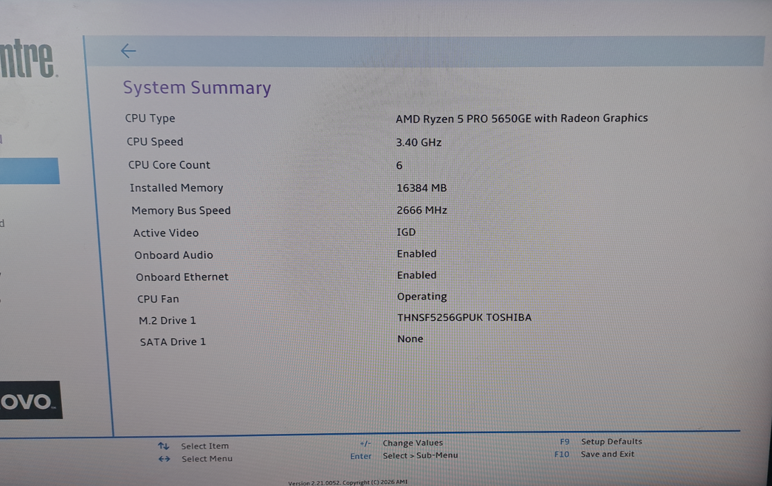 Lenovo ThinkCenter M75q Gen 2 | Ryzen 5 PRO 5650GE | 16GB DDR4 | 256GB NVME READ