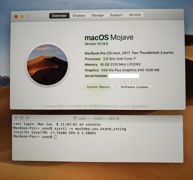 Apple MacBook Pro A1708 2017 13.3" Core i5 2.50GHz 16GB RAM 512GB SSD