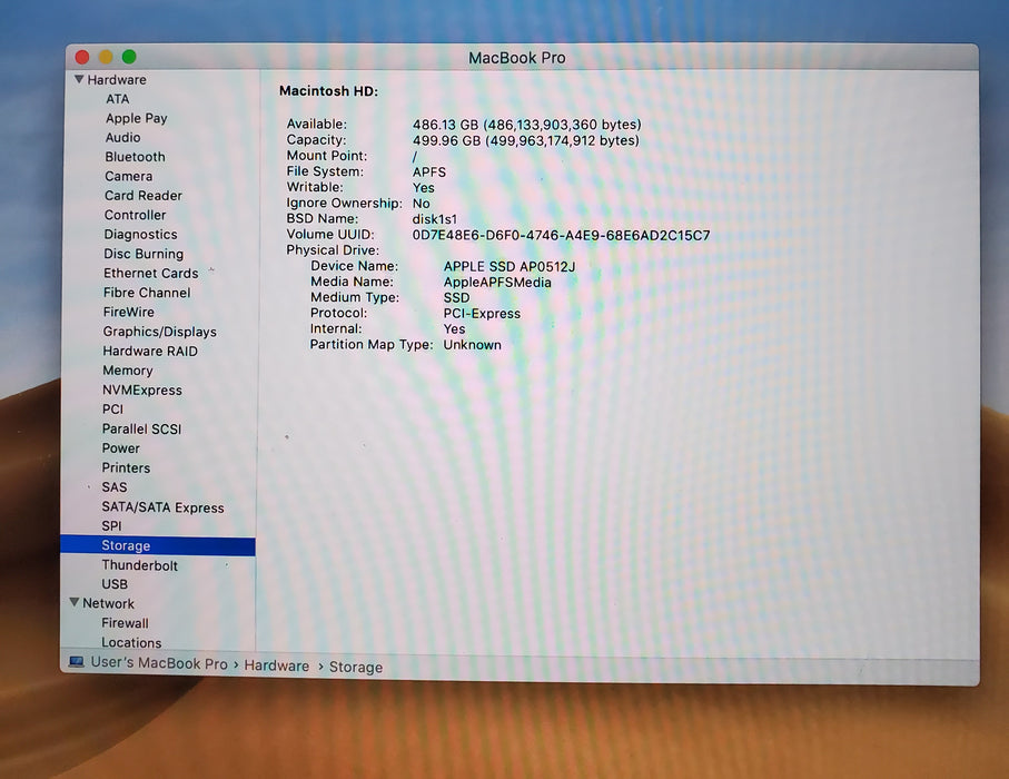 Apple MacBook Pro A1708 2017 13.3" Core i5 2.50GHz 16GB RAM 512GB SSD