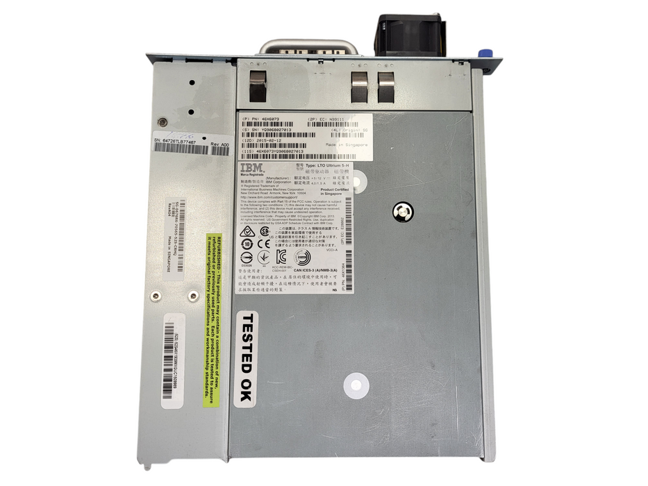 IBM LTO Ultrium 5-H 46X6073 SAS HH 6Gbps LTO-5 Tape Drive 1.5/3TB TL2000/4000.Op