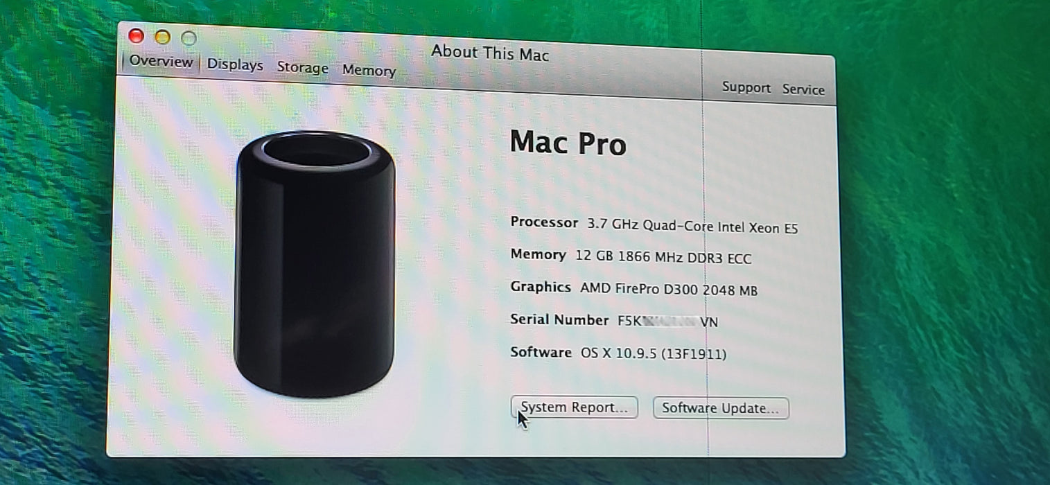 Mac Pro A1481 Xeon E5-1620 V2 CPU |12GB DDR3 RAM|256GB NVME|AMD FirePro D300 GPU