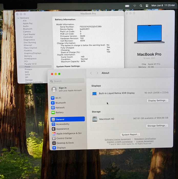 Apple MacBook Pro 16" 2021 M1 Pro 32GB RAM 1TB SSD No Power Adapter