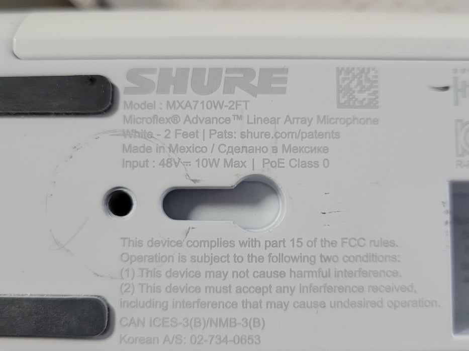 Shure MXA710W-2FT Microflex advance Linear array microphone