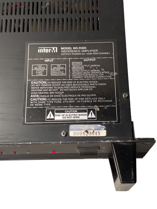 InterM R300 2 Channel Stereo Reference Audio Power Amplifier