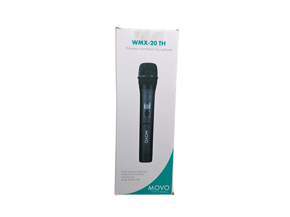 Movo WMX-20 TH Handheld Wireless Microphone with Built-in Transmitter