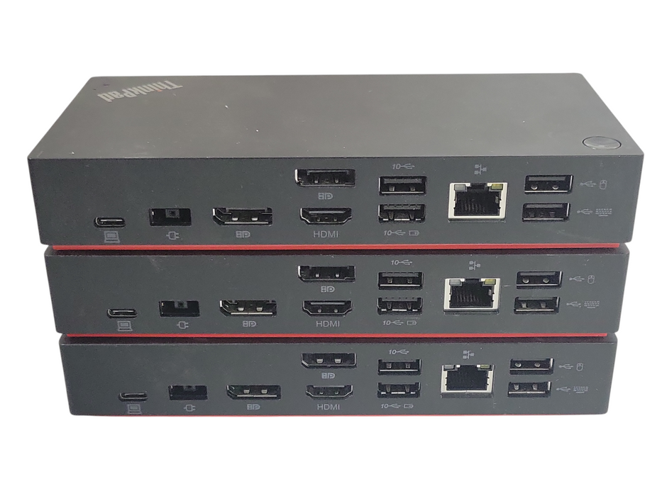 Lot of 3x Lenovo ThinkPad USB-C Dock Gen2 40AS docking stations