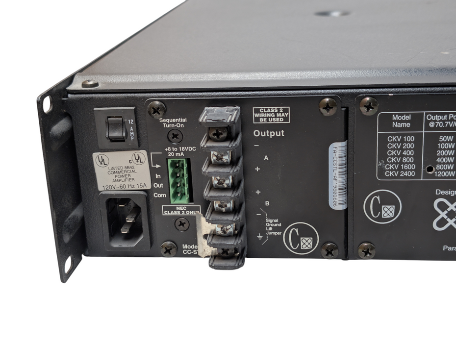 CREST Audio CKS 400 Professional Audio Power Amplifier