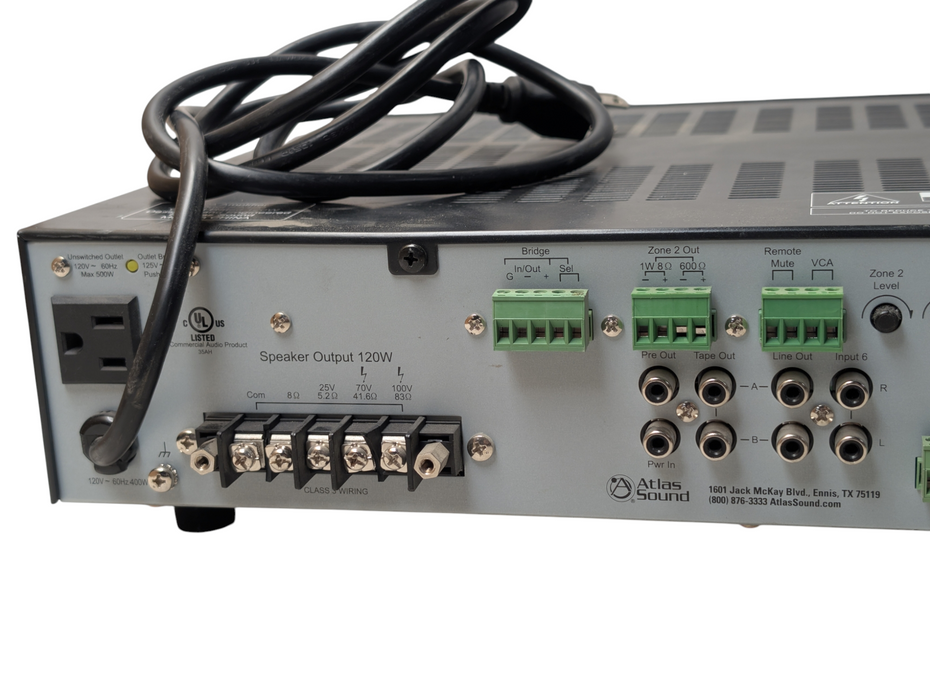 Atlas Sound AA120 PA Mixer Amplifier