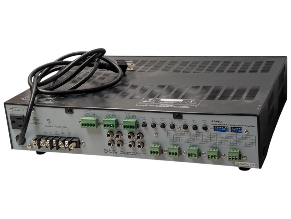 Atlas Sound AA120 PA Mixer Amplifier