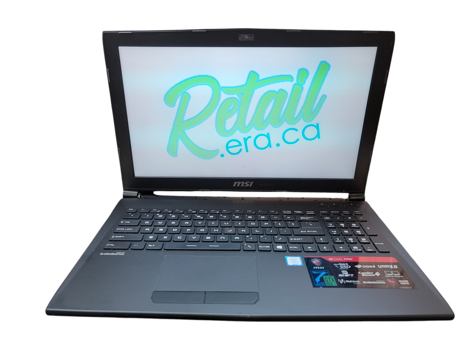 MSI GL62 i7-7700HQ 16GB DDR4 4GB GTX 1050 256GB NVMe No Battery/Adapter/READ