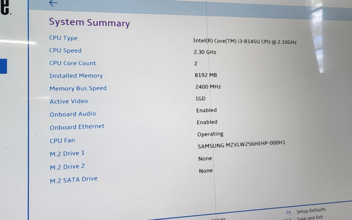 Lenovo M90n-1 PC ThinkCentre 11AD i3-8145U CPU| 8GB RAM DDR4 |256GB NVMe|W/AC