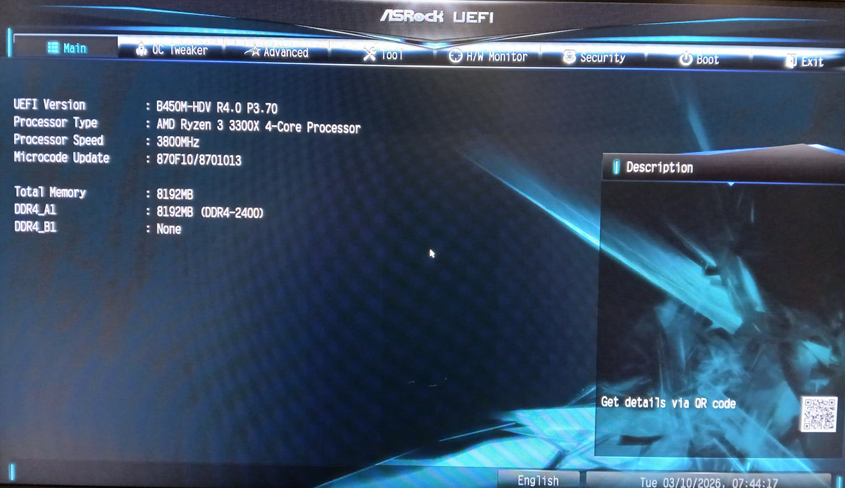 Custom PC w/ ASRock B450m-HDV R4.0 Ryzen 3 3300X 8GB RAM GTX 750Ti No HDD *READ*