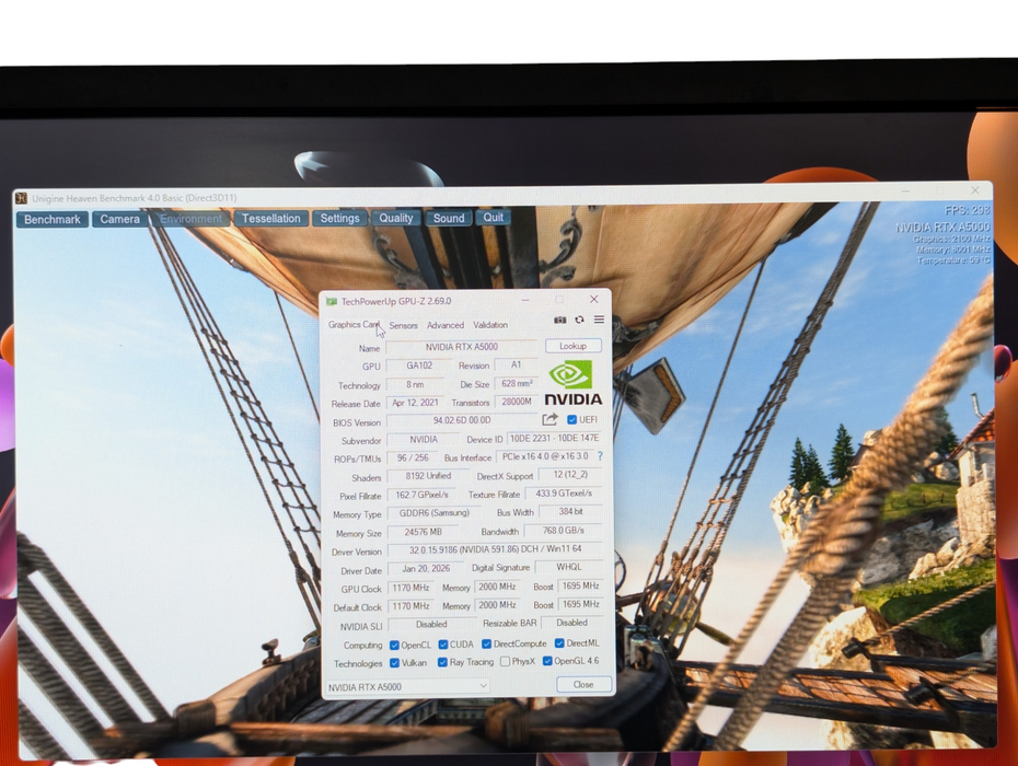 NVIDIA RTX A5000 24GB GDDR6 GPU PG132