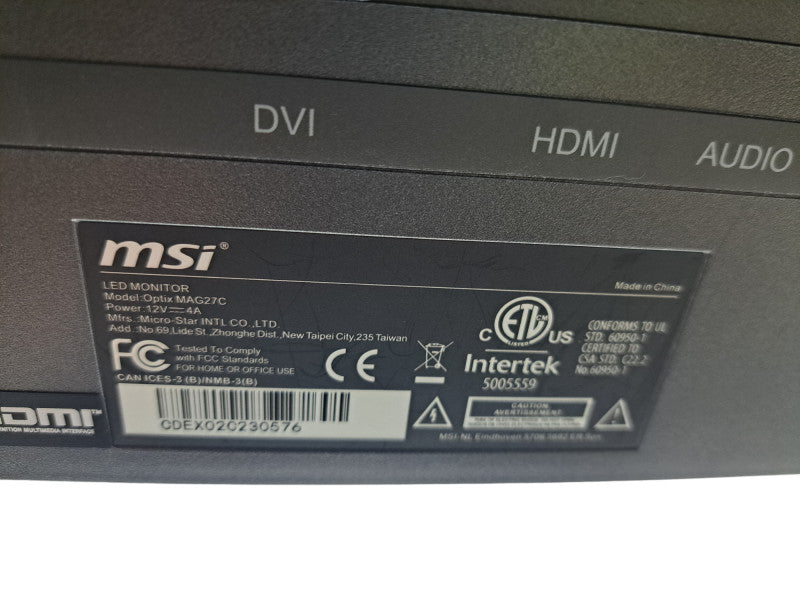 MSI Optix MAG27C | 27\\" 1920x1080 144Hz Free Sync Gaming Monitor *READ*