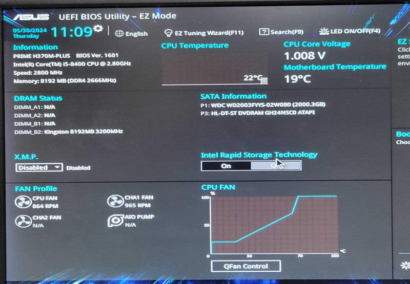 Custom/Asus Tower PC, Core I5-8400 2.8GHz, 8GB DDR4, 2TB HDD, 350W PSU _