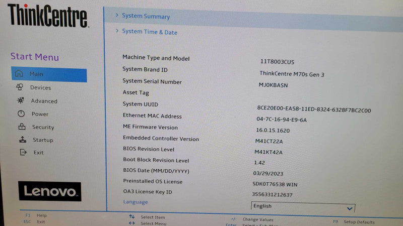 Lenovo ThinkCentre M70s Gen 3 - Core i5-12400 | 32GB RAM | 512GB NVMe %